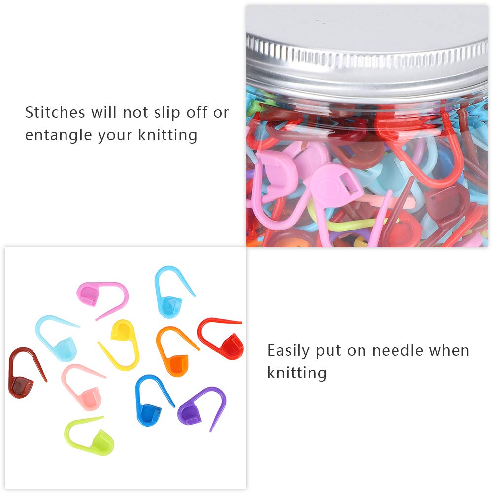 Locking Stitch Markers Soft Plastic Set Secure Counter Clips for