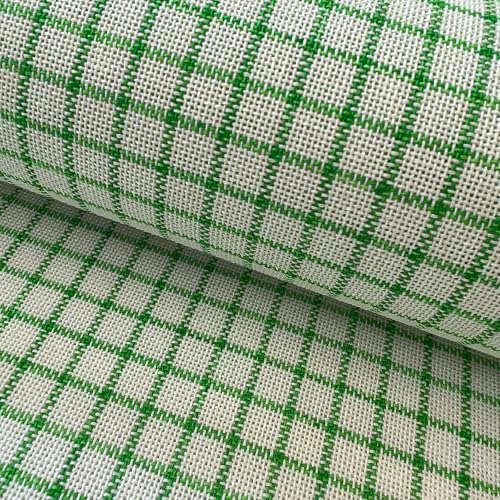 25 Count Easy Count Cross Stitch Fabric, White with Green