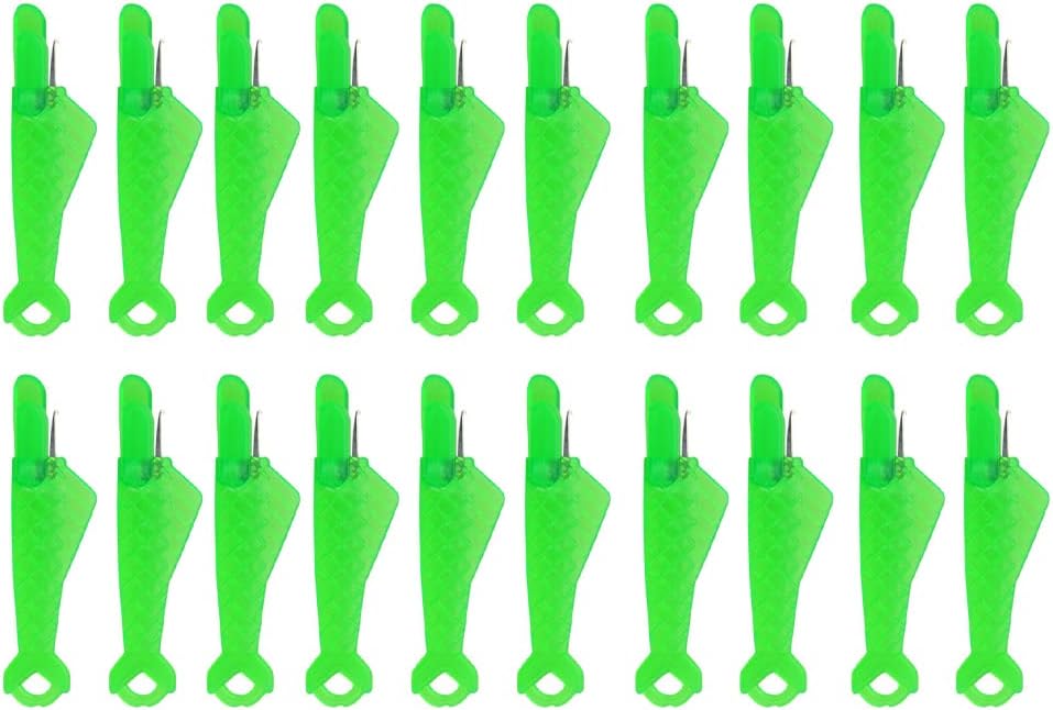 Surakey 20 Pcs Sewing Machine Needle Inserters Threader Fish Type
