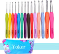 YOKER 14 Sizes Crochet Hooks Set,2mm(B)-10mm(N) Ergonomic Crochet