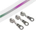 YaHoGa #5 Colorful Metallic Nylon Coil Zippers by The Yard 10 Yards