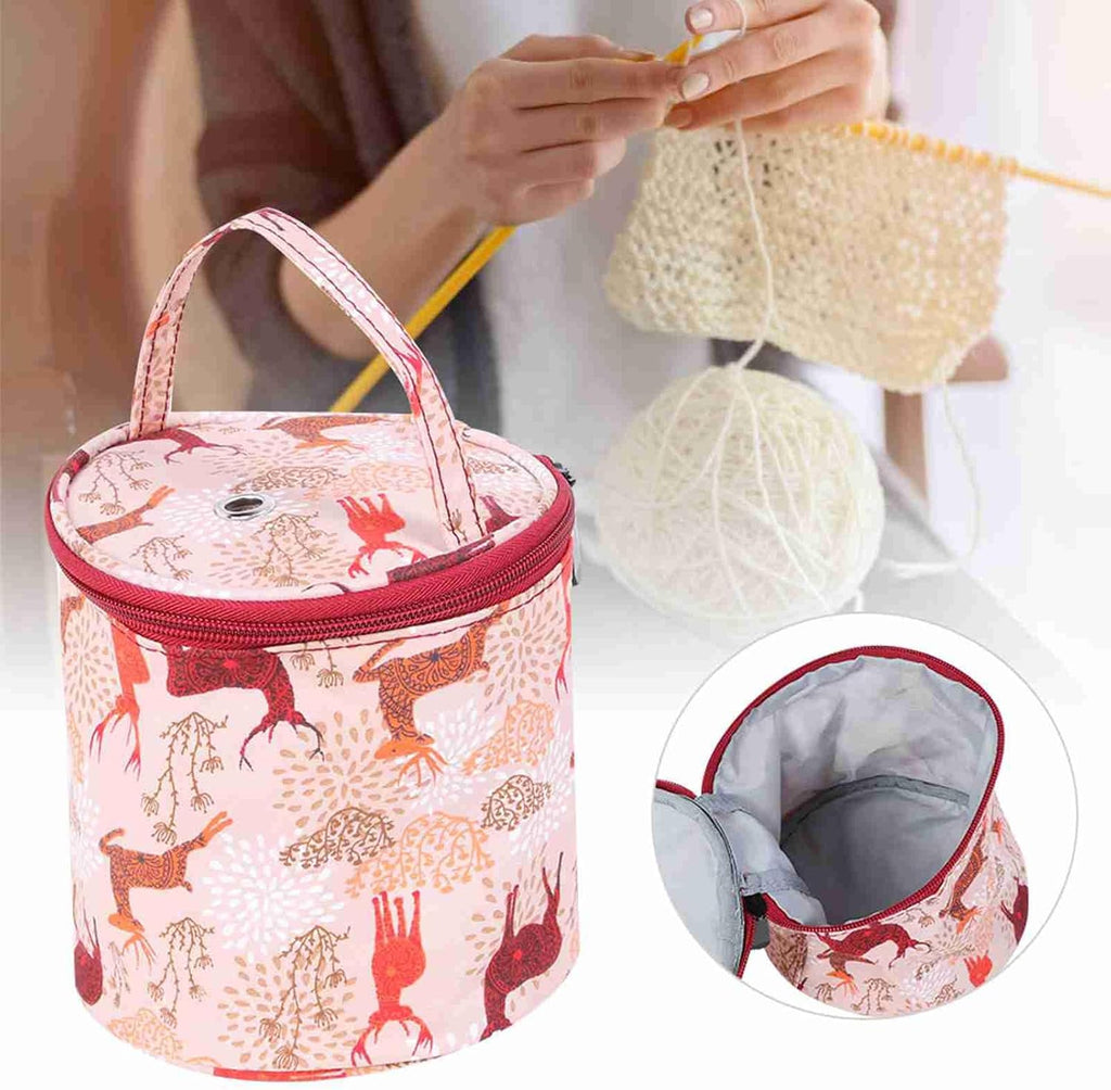 BORDSTRACT Knitting Storage Bag, Knitting Bag Yarn Storage Organizer