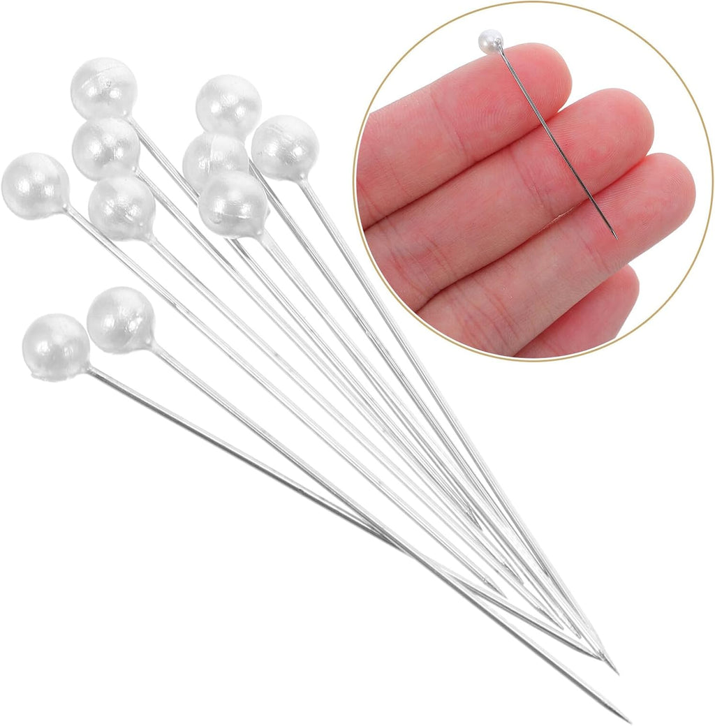 Sewing Pins for Fabric with White Pearl Heads, 20 Boxes