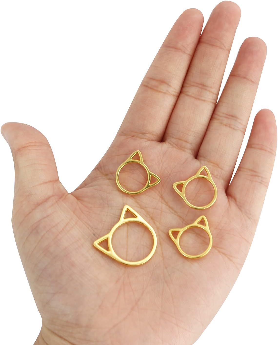 Knitting Marker yyangz 30PCS Gold Zinc Alloy Cat Shape Crochet Stitch