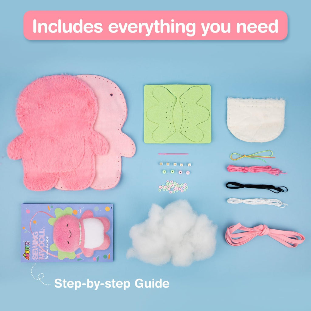 Avenir My First Sewing Kit for Kids Ages 6-8, Girls Beginner Craft Set