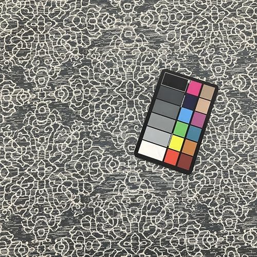 Diamond Damask | Upholstery Fabric | Slate Blue/Grey/Off White | Heavy