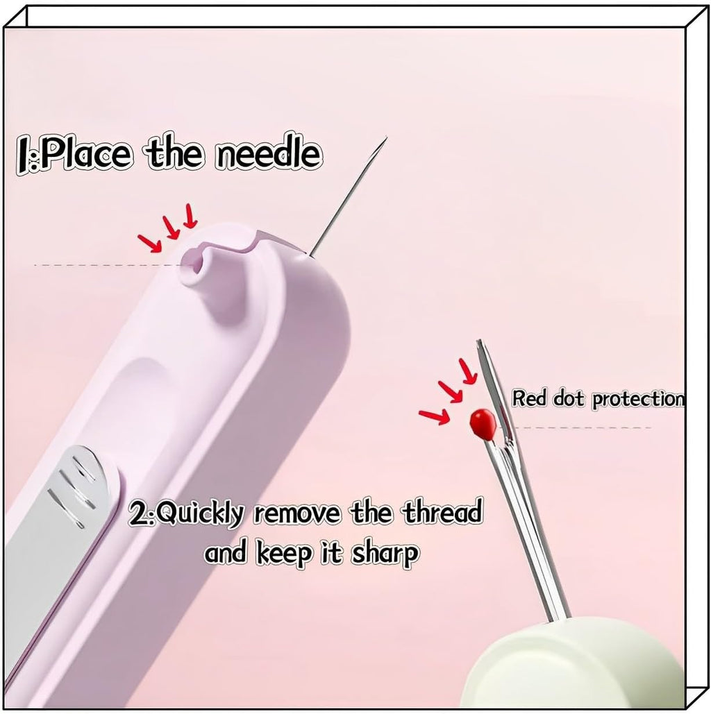 2 in 1 Automatic Needle Threaders Seam Ripper,Quilting Supplies Sewing