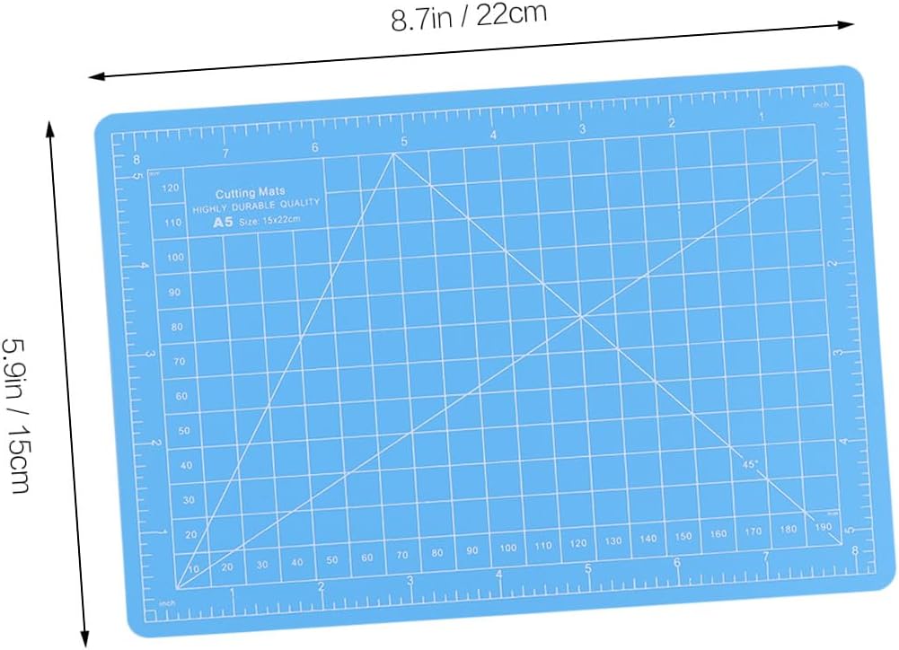 Homoyoyo A5 Self Healing Cutting Mat PVC Craft Pad with Scale Design