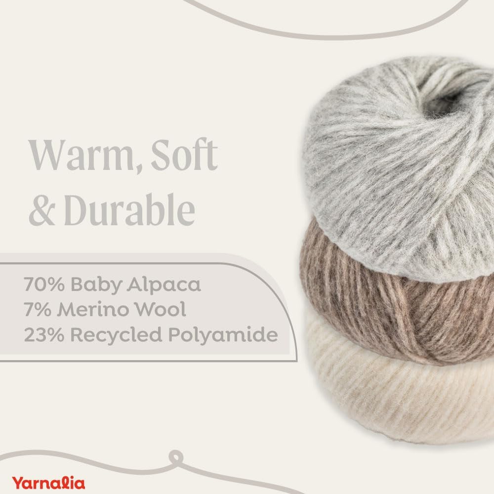 Cloud Chunky Blend Yarn 2-Pack, Super-Soft Baby Alpaca & Merino Fiber
