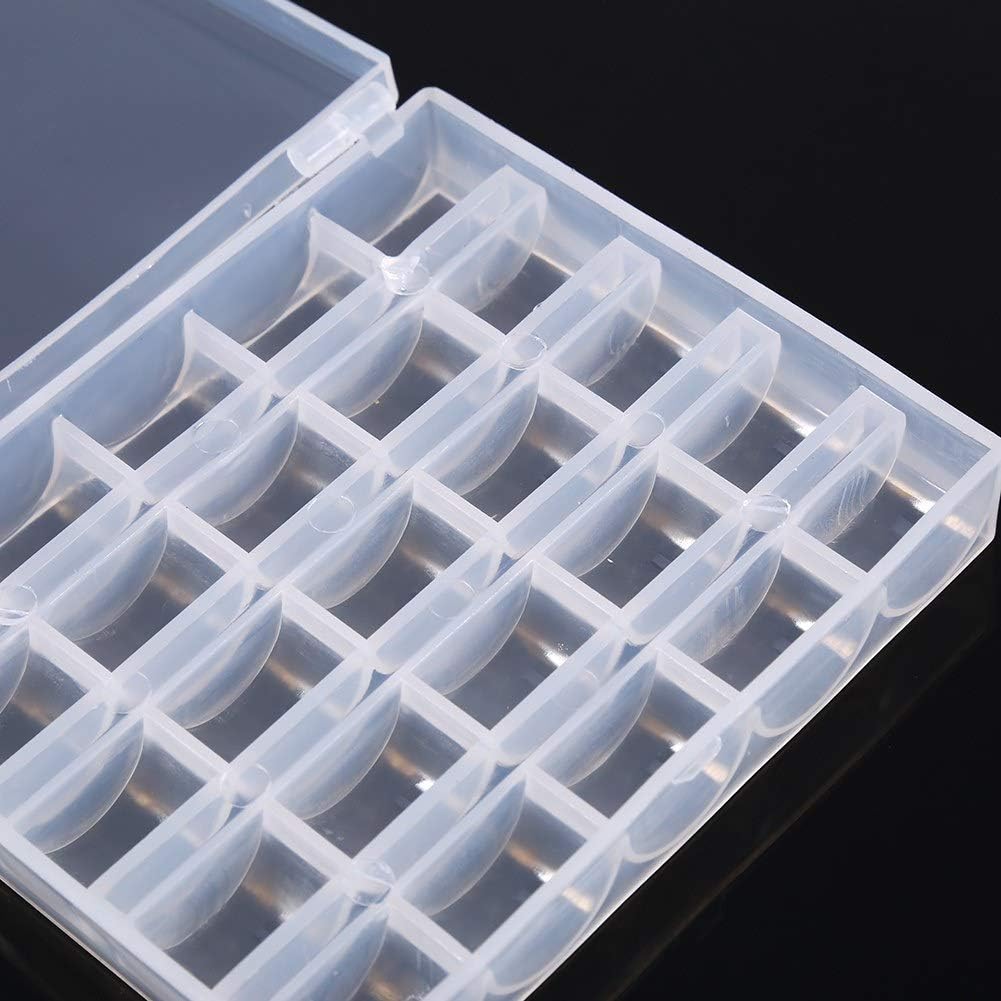 TREETDOBV Bobbin Container, Bobbin Organizer, Plastic Empty Bobbins