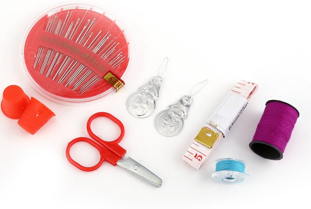SUNGOOYUE Sewing Kit with Carrying Case 64 Thread Spools Needle
