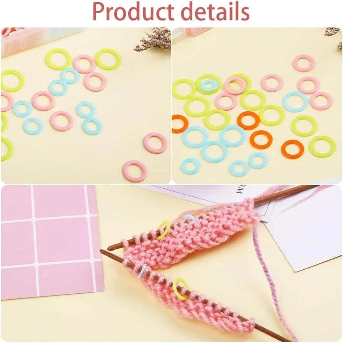 Stitch Markers 6Box Stitch Markers for Crocheting Knitting Random