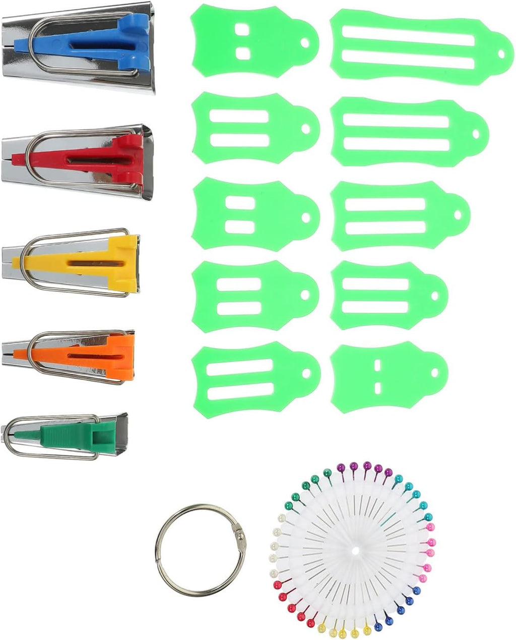 Bias Tape Maker Kit for Craft Hobbyists, Sewing Room Tool Set