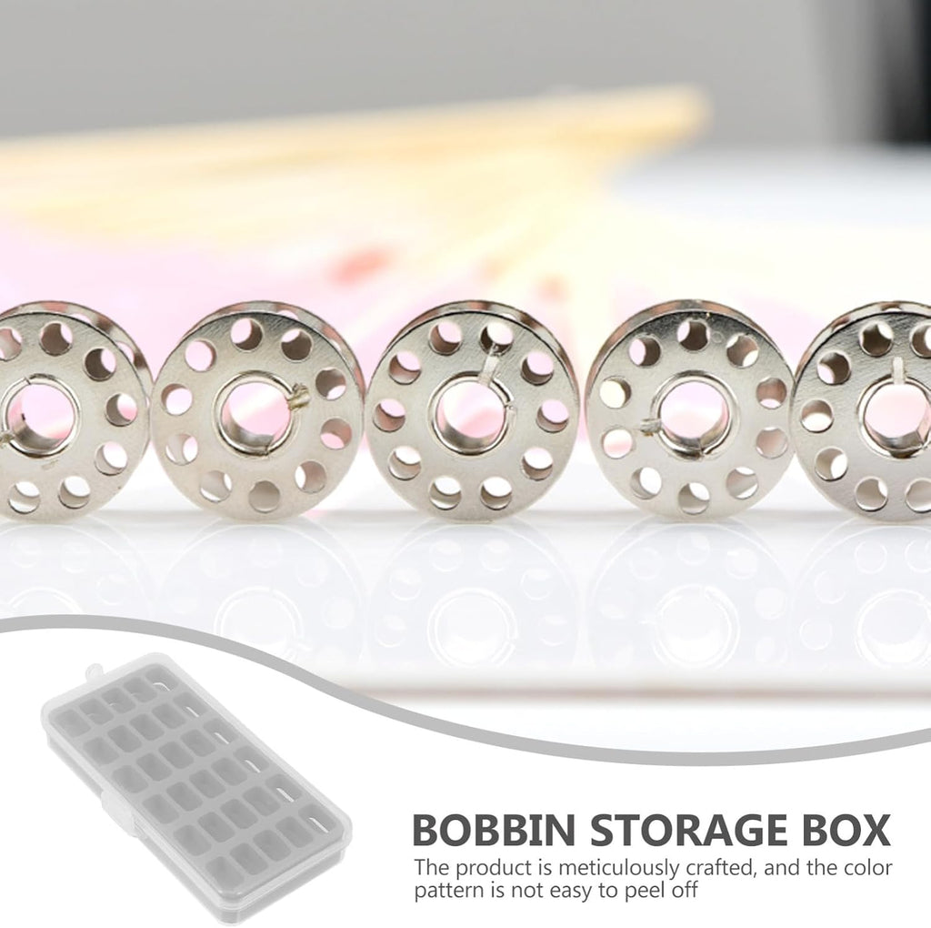 30 Slot Bobbin Storage Case for Home Sewists, Plastic Organizer