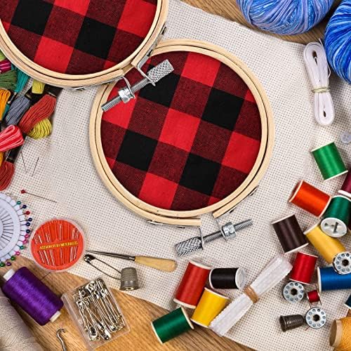 Sawysine 48 Pcs Embroidery Hoop Bulk Tiny Wooden for Cross,3 Inch