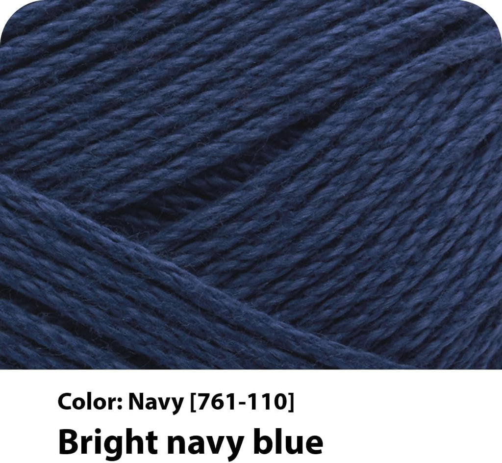 Lion Brand Yarn (1 Skein) 24/7 Cotton® Yarn, Navy