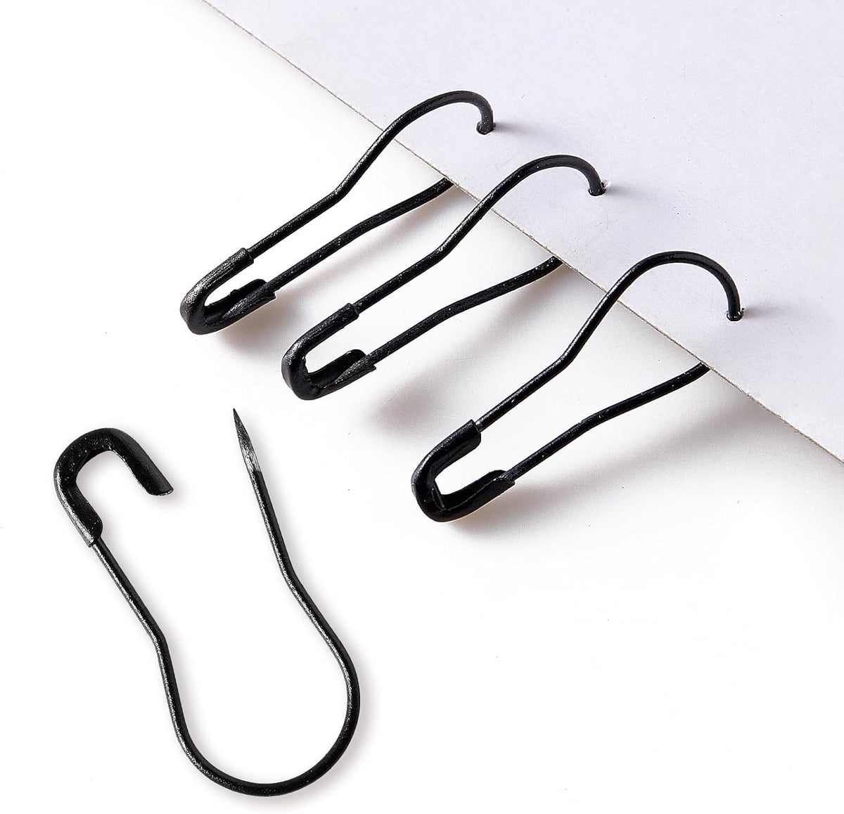 Black Bulb Pins 0.8" Safety Bulb Pin,Gourd Safety Pin Metal Calabash