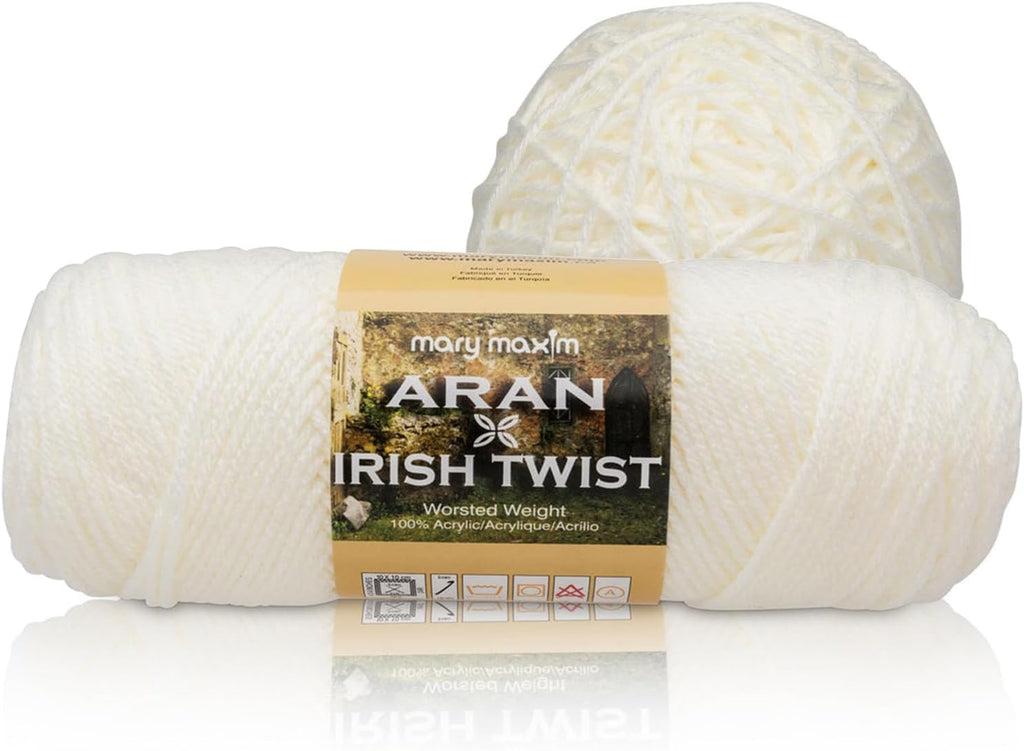 Mary Maxim Aran Yarn Irish Twist, Worsted Weight Acrylic Yarn