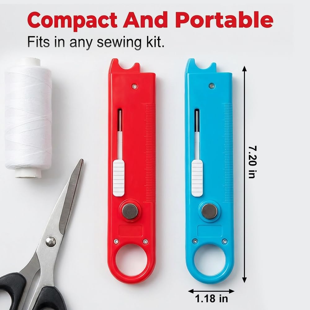 4 in 1 Needle Threader, Sewing Threader Tool with Seam Ripper