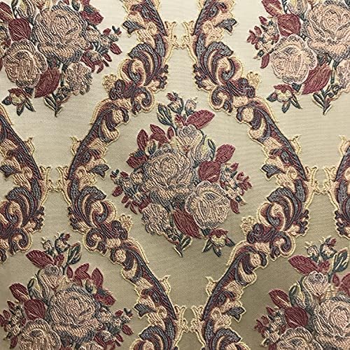 Luxurious Premium Vintage Damask Design Jacquard Fabric for