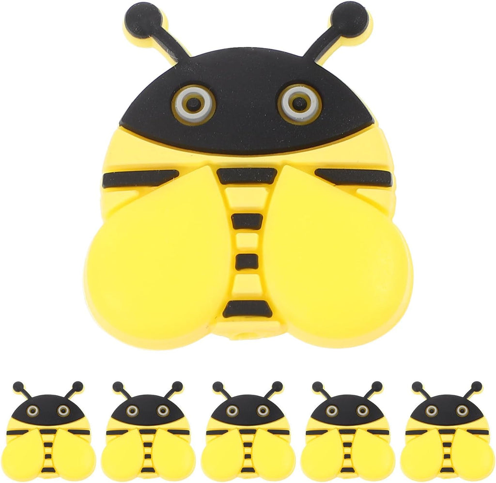 6pcs Bee Knitting Needle Caps, Silicone Point Protectors