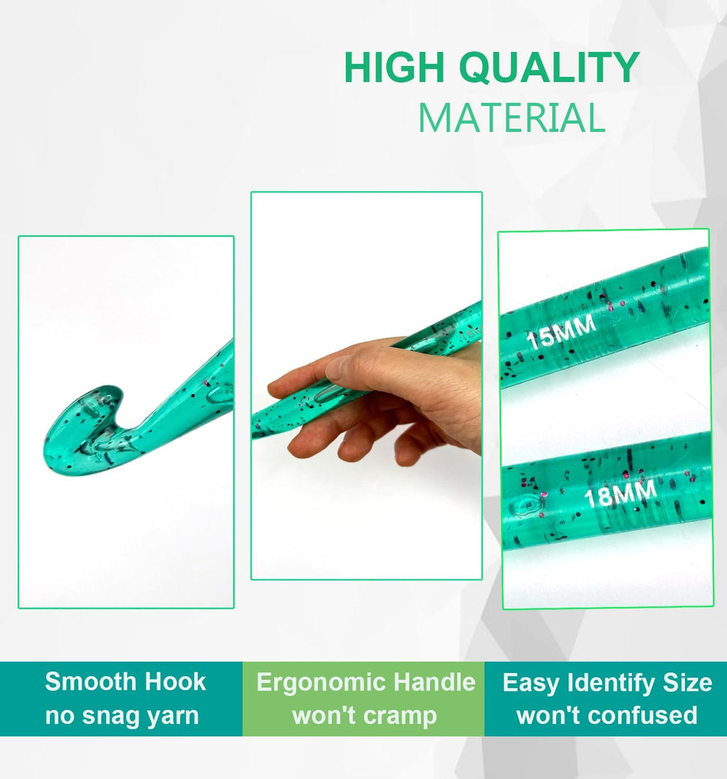 Weabetfu 25mm Large Crochet Hook,Huge Crochet Hooks for Chunky