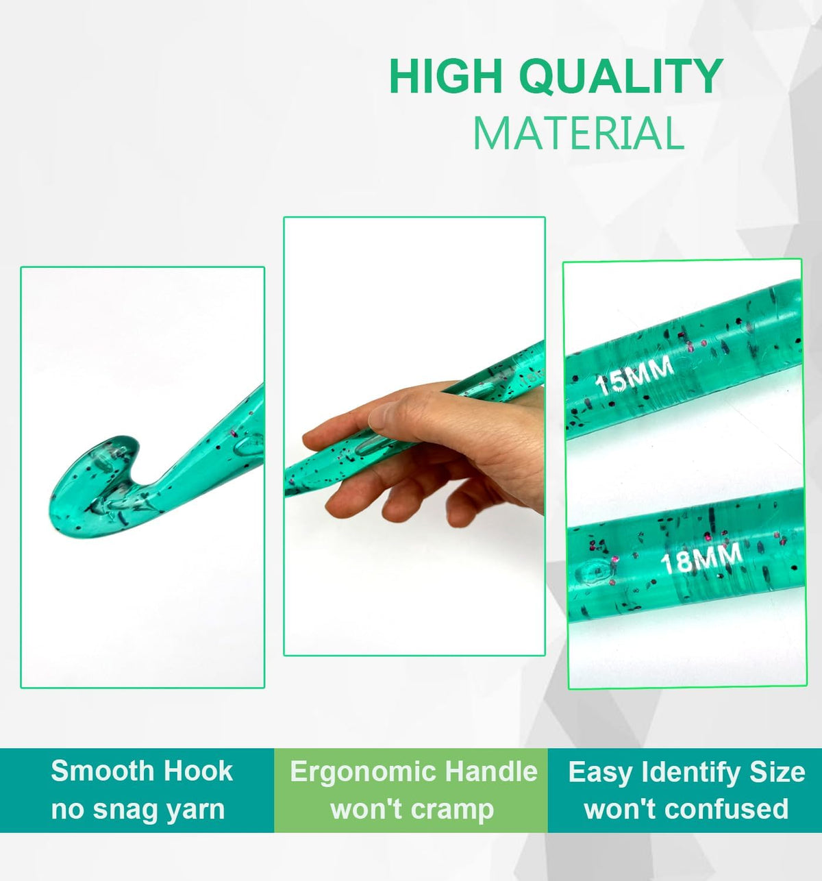 Weabetfu 25mm Large Crochet Hook,Huge Crochet Hooks for Chunky