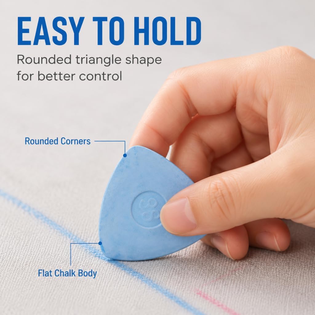 Crzxfypa Triangle Tailors Chalk, Professional Sewing Fabric Chalk &