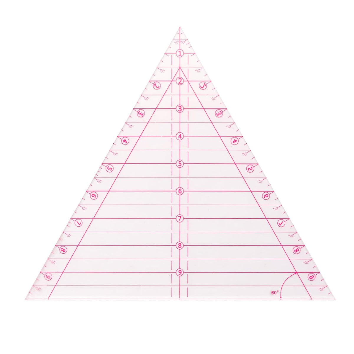 3 Pcs Pink Triangle Quilting Ruler Set - 10 Inch 30 45 60 Degree