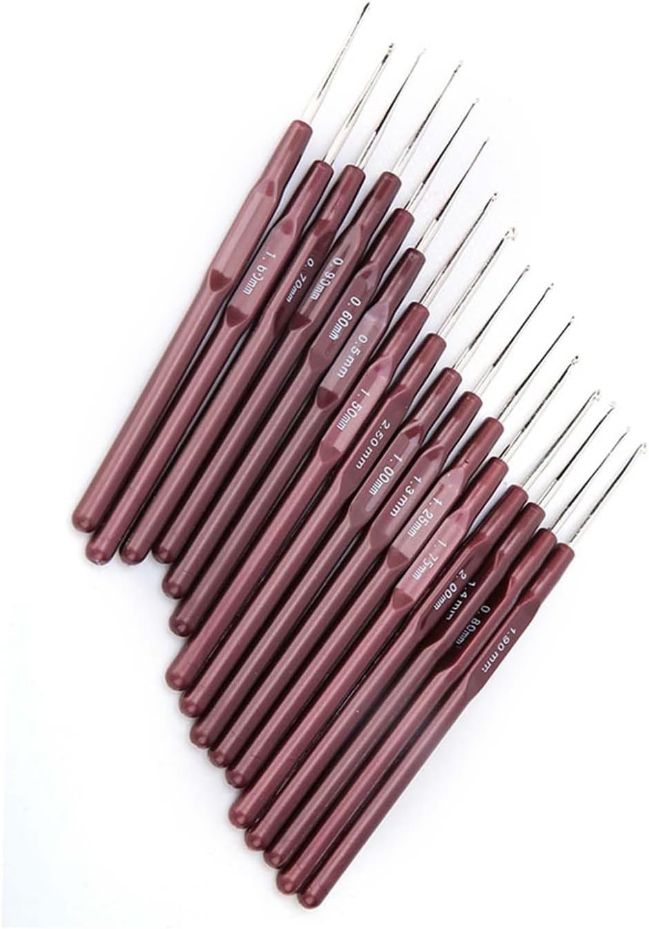 aqxreight Ultra Fine Lace Crochet Hook Set - 16PCS Stainless Steel