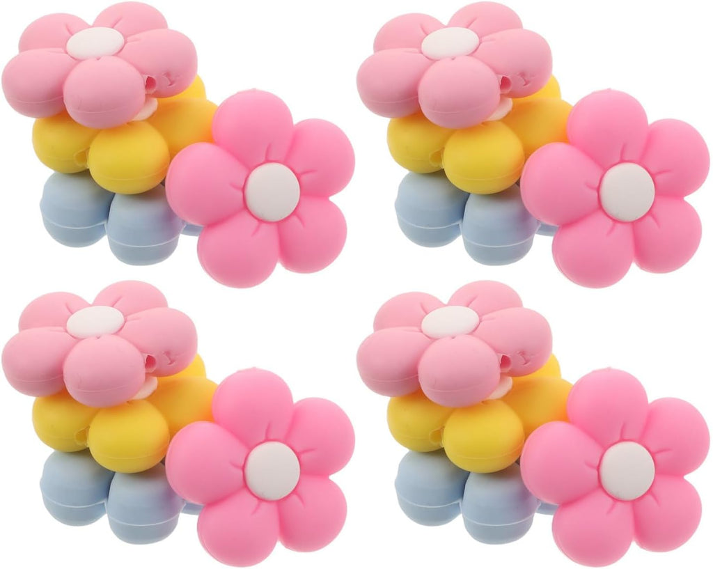 Cute Flower Knitting Needle Point Protectors for Winter, 16pcs