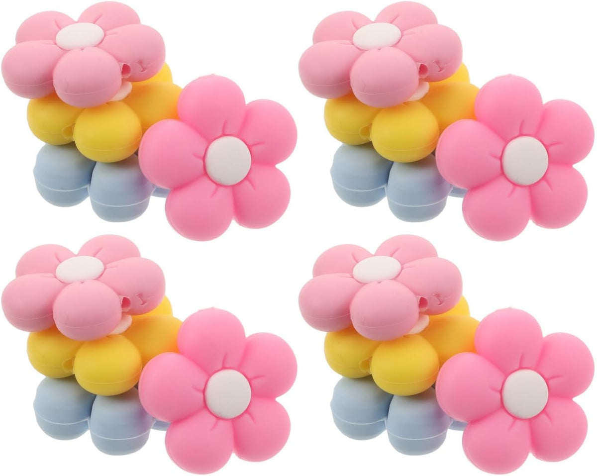 Cute Flower Knitting Needle Point Protectors for Winter, 16pcs