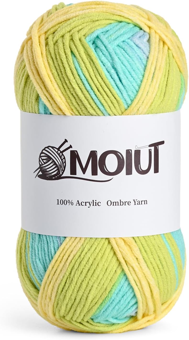 Fluffy Variegated Yarn for Crocheting - 100% Acrylic Worsted Weight