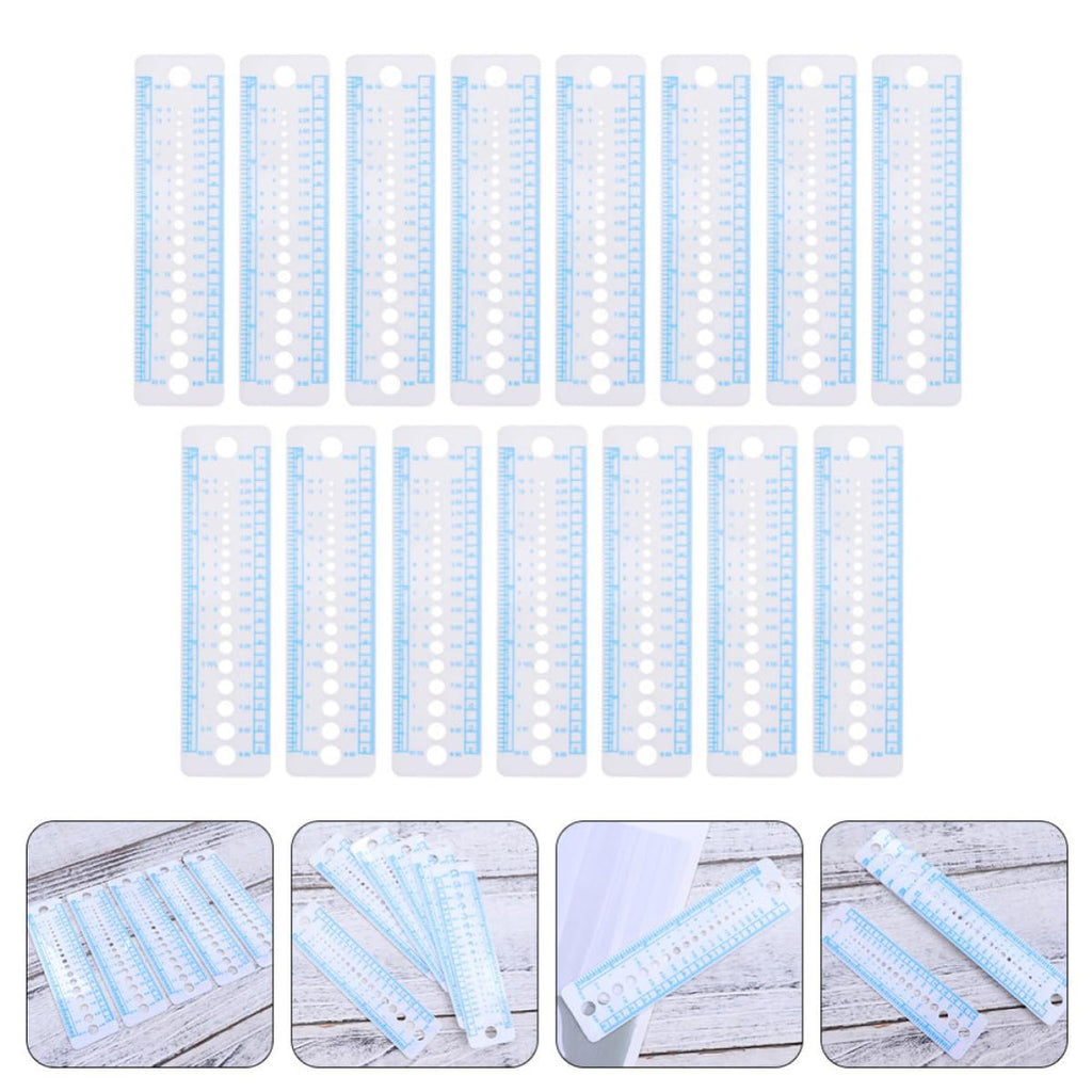 Plastic Knitting Gauge Ruler Set for Crocheters, 15 Pcs US Uk Sizes