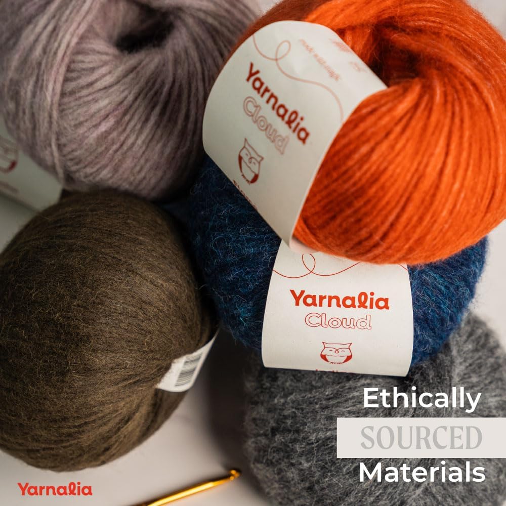 Cloud Chunky Blend Yarn 2-Pack, Super-Soft Baby Alpaca & Merino Fiber