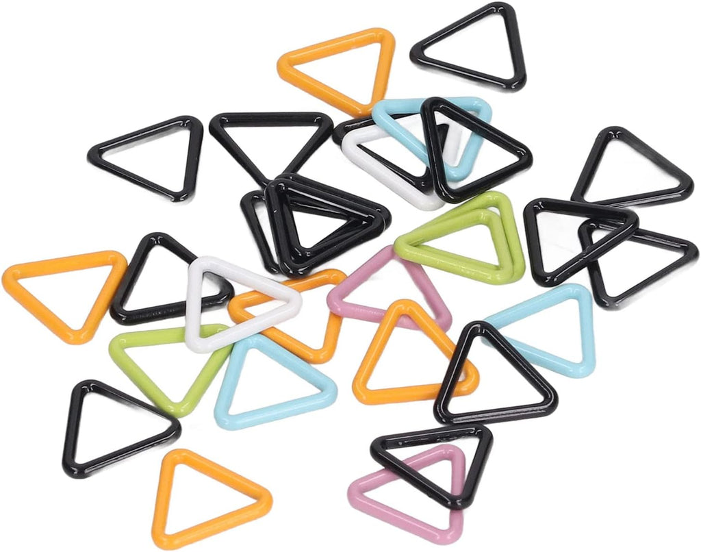Geometric Stitch Markers, Metal Crochet Knitting Locking Clips Bright