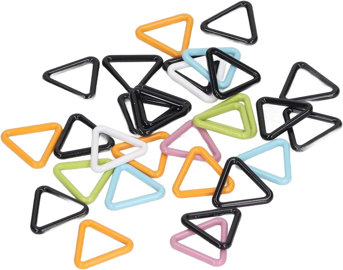 Geometric Stitch Markers, Metal Crochet Knitting Locking Clips Bright