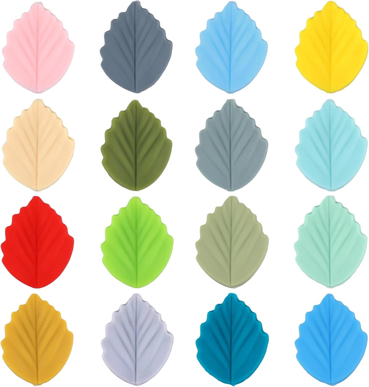 NQEUEPN 16pcs Knitting Needle Stoppers, Cute Leaf Knitting Needle