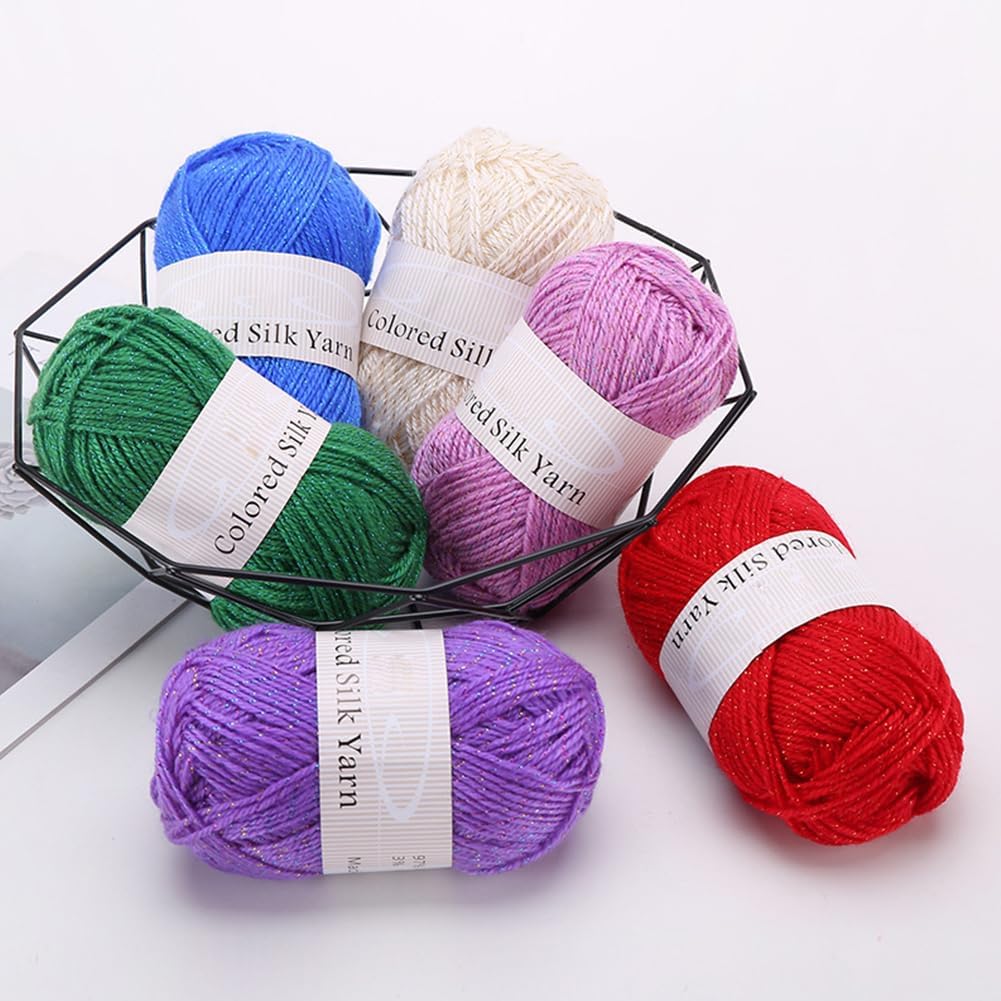 50g x 3 Skeins Acrylic Yarn for Crocheting & Hand Knitting 4 Strand