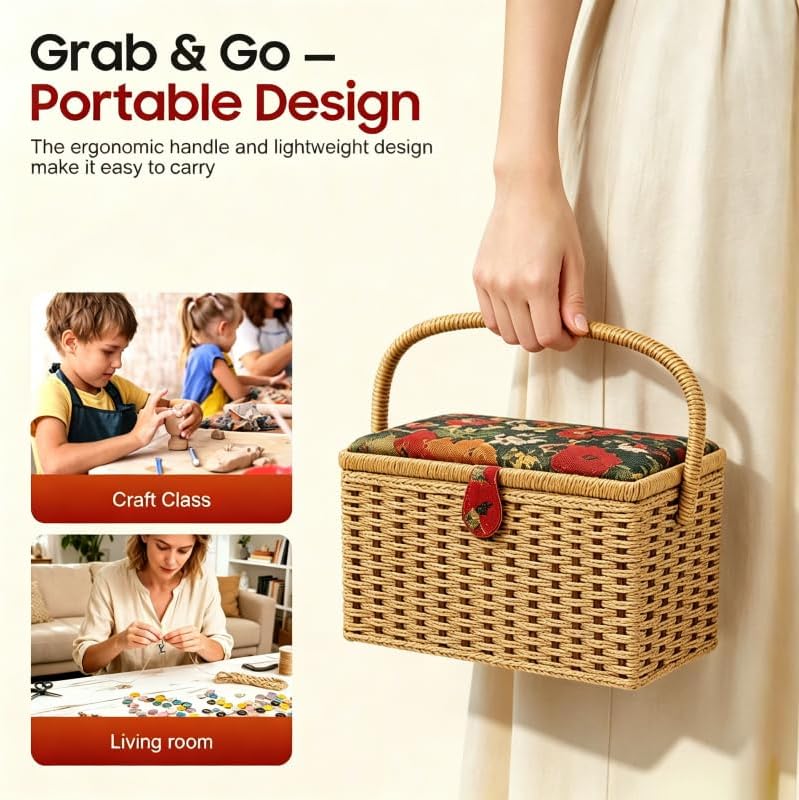 Extra Large Sewing Baskets for Adults Clearance Portable Storage