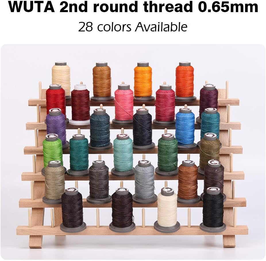 WUTA Leather Sewing Lines Round Waxed Thread Polyster Hand Sewing Line