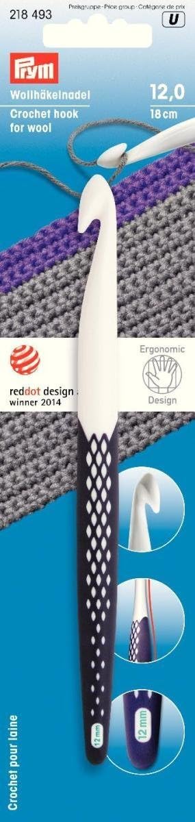 Prym Ergonomic Crochet Hook, Metal, Green, One Size