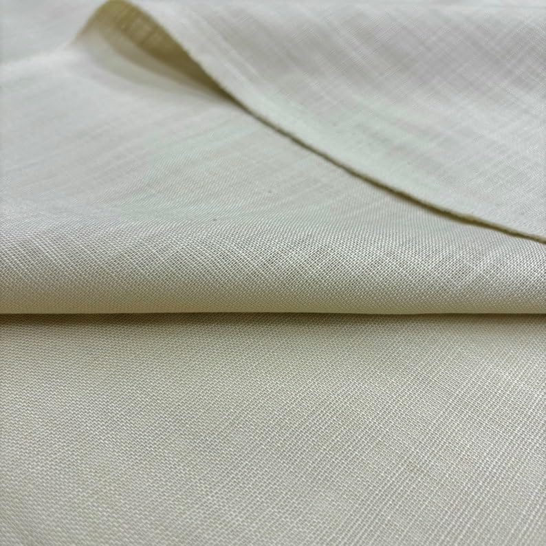 100% Natural Undyed Linen Fabric, Fabric for Dress-Shirt-Blouse-Skirt