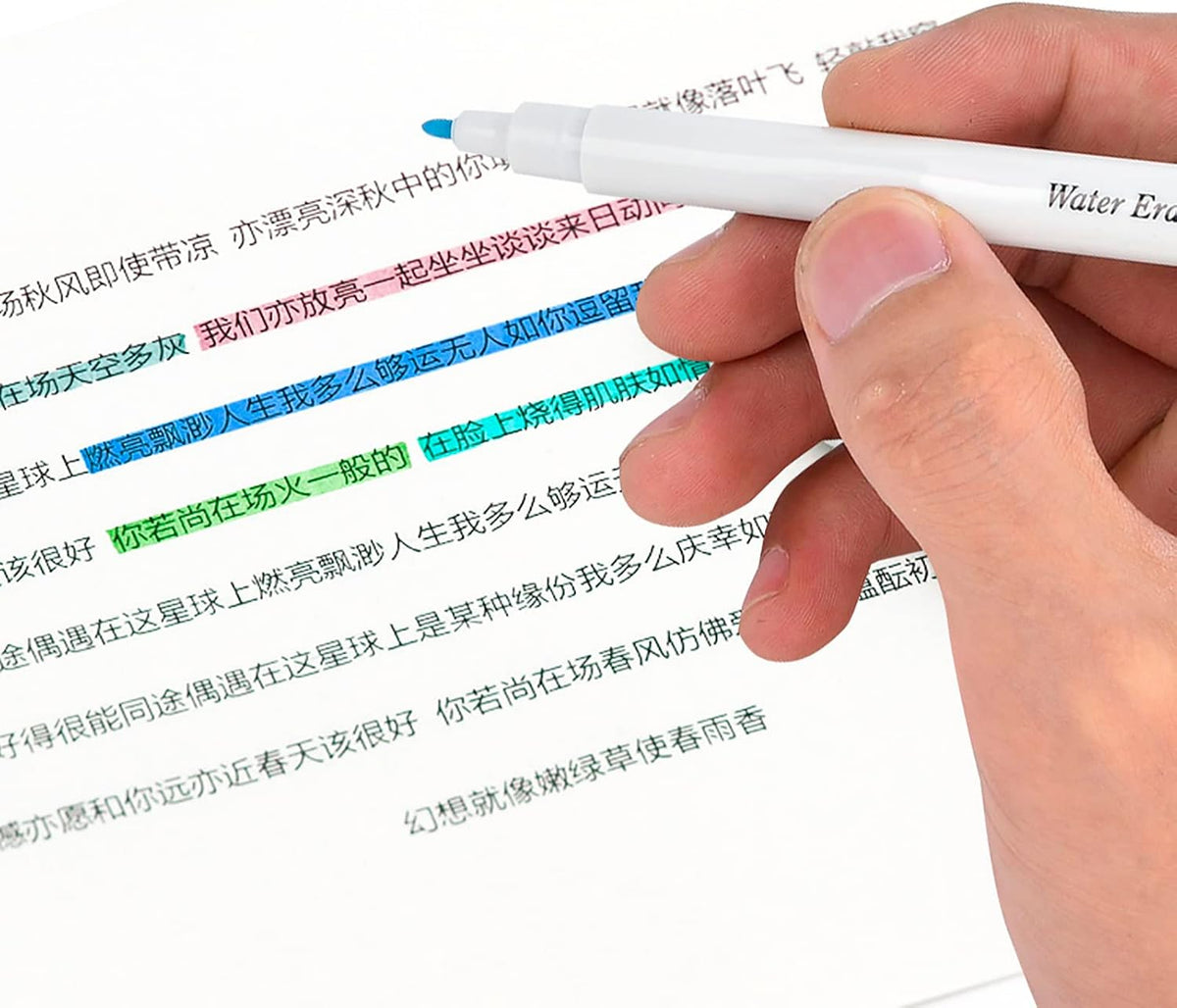 Washable Fabric Markers for Sewing, 4PCS Water Erasable Fabric Marking
