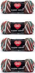 Bulk Buy - Red Heart Super Saver Yarn, 4 Pack, Mistletoe 4 Count