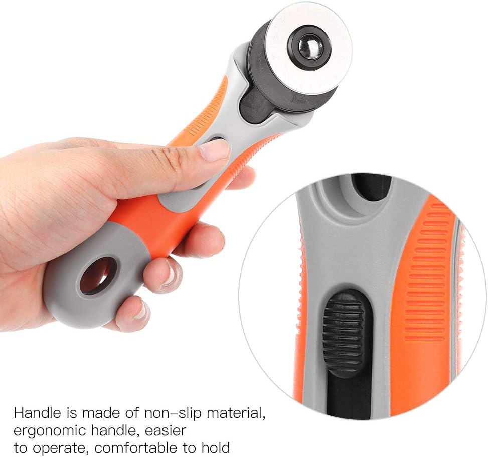 Alomejor 45mm High Efficiency Rotating Cutter for Fabric Cutting Craft