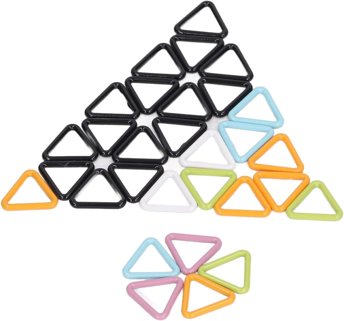 Geometric Stitch Markers, Metal Crochet Knitting Locking Clips Bright