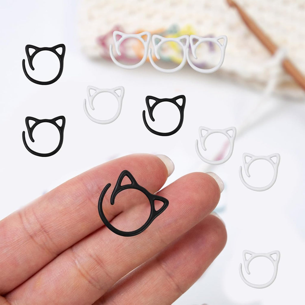 Watreketal Stitch Markers,25 PCS Metal Knitting Markers, Cats Shaped