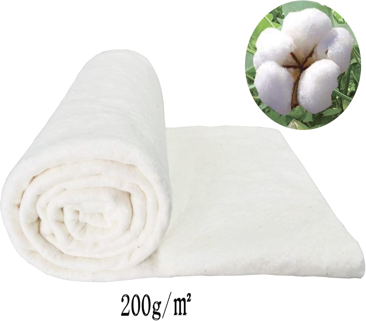 LENAILIN 45X60 Inches 200GSM Cotton Quilt Batting, Crib Size