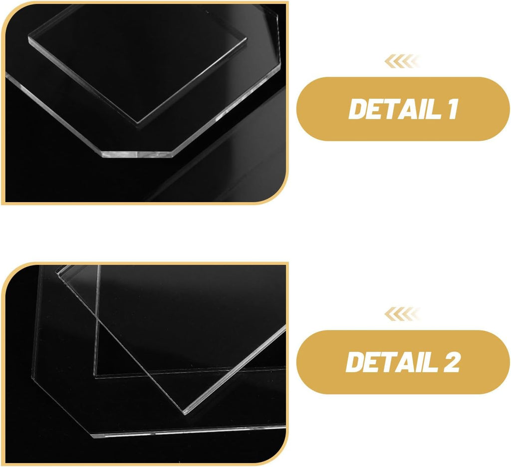 Ciieeo 4pcs Quilting Templates Acrylic Set with 3x3 Square and 6x3